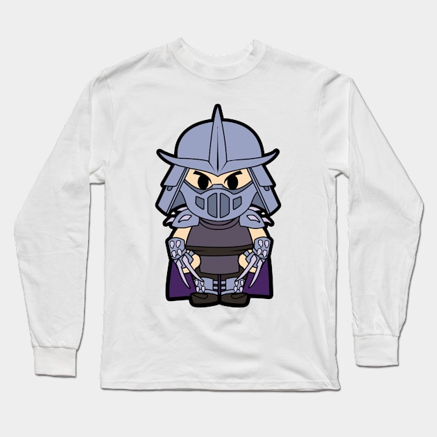 Shredder Chibi Long Sleeve T-Shirt by untitleddada